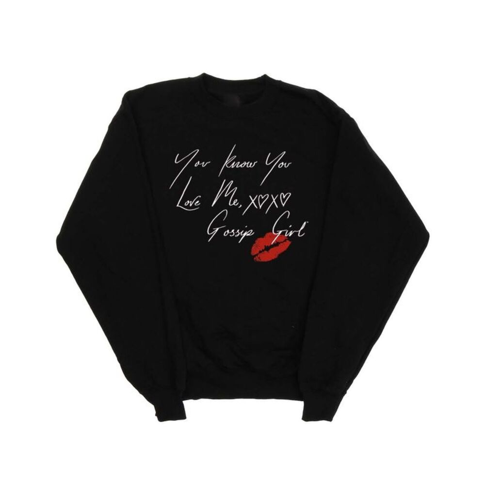 Gossip Girl Womens/Ladies You Know You Love Me Sweatshirt / Black